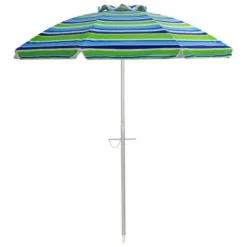 6.5' X 6.5' Portable Sunshade Beach Umbrellas With Tilt Aluminum Pole And Carrying Bag - Wellfor -Garden Furniture Discounts GUEST 74612eac 827f 4658 8116 74142bb9ff11