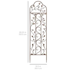 Best Choice Products 60x15in Iron Arched Garden Trellis Fence Panel W/ Branches, Birds For Climbing Plants - Bronze 13 Best Choice Products 60x15in Iron Arched Garden Trellis Fence Panel W/ Branches, Birds For Climbing Plants - Bronze -Garden Furniture Discounts GUEST 75131547 8350 492f bc03 f05b9e0b3509