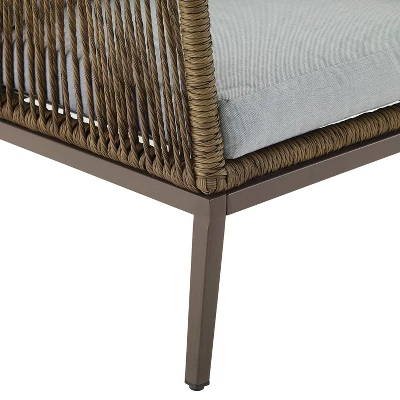 Haven 4pc Outdoor Wicker Conversation Set - Light Gray - Crosley 14 Haven 4pc Outdoor Wicker Conversation Set - Light Gray - Crosley - Image 12