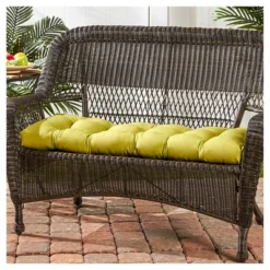 Solid Outdoor Swing And Bench Cushion - Kiwi - Kensington Garden