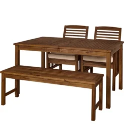 Ravenscroft 4pc Acacia Wood Patio Dining Set - Saracina Home -Garden Furniture Discounts GUEST 75afd81f e6e4 45c3 aebe 4c43e3ff6625