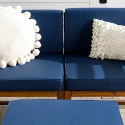 3pc Modular Acacia Wood Patio Chat Set With Cushions - Saracina Home -Garden Furniture Discounts GUEST 774d8c79 0a90 40ac b4a8 7f5728c3bc02