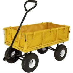 Sunnydaze Decor Sunnydaze Outdoor Lawn And Garden Heavy-Duty Steel Utility Cart With Removable Sides And Weather-Resistant Polyester Liner -Garden Furniture Discounts GUEST 784948d3 7390 40fb bffd 80b4a9a207eb