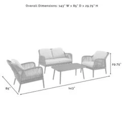 Haven 4pc Outdoor Wicker Conversation Set - Light Gray - Crosley 32 Haven 4pc Outdoor Wicker Conversation Set - Light Gray - Crosley -Garden Furniture Discounts GUEST 792e9402 ac82 47ac ae01 3f9ecae0a212