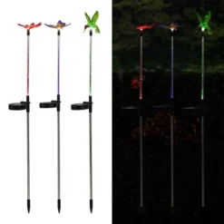 3pc Butterfly, Hummingbird, And Dragonfly Solar Fiber LED Pathway Garden Stakes - Alpine Corporation -Garden Furniture Discounts GUEST 7934b0bd f772 4e49 bce6 38b86a8eb13d