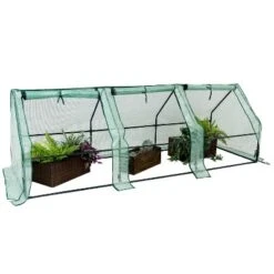 Sunnydaze Decor Sunnydaze Outdoor Portable Slanted Top Plant Shelter Mini Cloche Greenhouse With Zipper Doors - 36" - Green 19 Sunnydaze Decor Sunnydaze Outdoor Portable Slanted Top Plant Shelter Mini Cloche Greenhouse With Zipper Doors - 36" - Green -Garden Furniture Discounts GUEST 79745697 0c6e 4ba1 961d 686c849420ca
