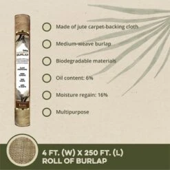 DeWitt 4 X 250 Foot 5.5 Ounce Natural Gardening Landscape Burlap Fabric Roll -Garden Furniture Discounts GUEST 7a63f2ca da63 48dd af9a 1fc53c36db90