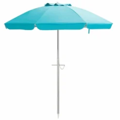 6.5' X 6.5' Portable Sunshade Beach Umbrellas With Tilt Aluminum Pole And Carrying Bag - Wellfor -Garden Furniture Discounts GUEST 7af2c529 7fad 4478 a155 67cd43843664