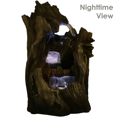 Sunnydaze Decor Sunnydaze Indoor Home Decorative Cascading Caves Waterfall Tabletop Water Fountain With LED Lights - 14" 4 Sunnydaze Decor Sunnydaze Indoor Home Decorative Cascading Caves Waterfall Tabletop Water Fountain With LED Lights - 14" - Image 2
