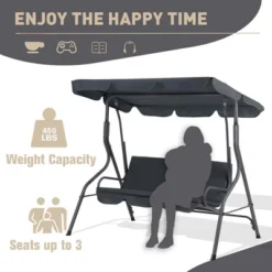 Aoodor 3 Seater Patio Porch Swing With Canopy -Garden Furniture Discounts GUEST 7c5cd9b3 7773 4764 9749 8405f895ba27