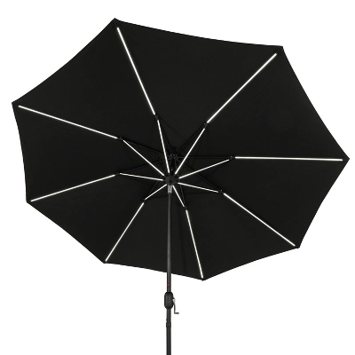 11' X 11' Calypso II Market Patio Umbrella With Solar LED Strip Lights Black - Island Umbrella 8 11' X 11' Calypso II Market Patio Umbrella With Solar LED Strip Lights Black - Island Umbrella - Image 6