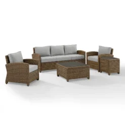 Bradenton 5pc Outdoor Wicker Sofa Set - Crosley -Garden Furniture Discounts GUEST 7dec88ec 7341 49e1 a064 93967b804d6f