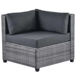 7pc Outdoor Set With Rattan Sofa & Cushions - Gray - GODEER -Garden Furniture Discounts GUEST 7df040d4 4689 433f 9de4 274e647f8dc6