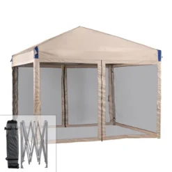 Aoodor 10' X 10' Pop Up Canopy Tent With Removable Mesh Sidewalls, Portable Instant Shade Canopy With Roller Bag -Garden Furniture Discounts GUEST 7f402f69 f9d2 45ba 8d30 570f92ecc15a