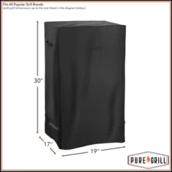 Pure Grill 30-inch Smoker BBQ Grill Cover For Electric Vertical Smokers, Universal Fit Cover 19" X 17" X 30" -Garden Furniture Discounts GUEST 80d33525 dc41 499d 9137 042f3e31fca8