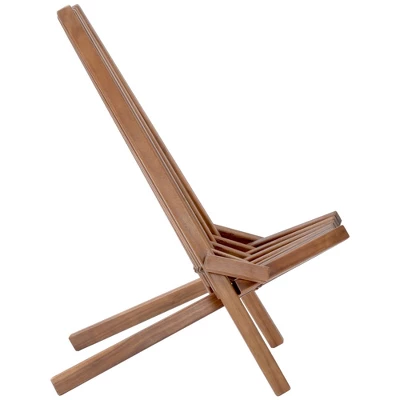 Folding Wood Chair - Natural - WELLFOR 6 Folding Wood Chair - Natural - WELLFOR - Image 4