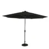 11' X 11' Calypso II Market Patio Umbrella With Solar LED Strip Lights Black - Island Umbrella -Garden Furniture Discounts GUEST 82c00470 55a9 4356 93c2 4c7f95329314