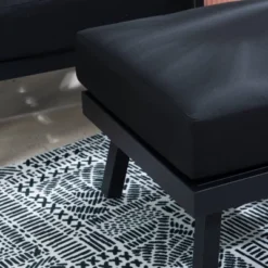 Linon Lark Aluminum Ottoman -Garden Furniture Discounts GUEST 82e54916 efb6 4e59 8796 2add794c7ddd