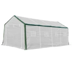 Outsunny 20' X 10' X 8' Heavy-duty Greenhouse, Walk-in Hot House With Windows And Roll Up Door, PE Cover, Steel Frame -Garden Furniture Discounts GUEST 840fcdc1 a5dd 461f ab54 02ede89124a6