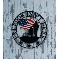29" Steel Patriotic "Freedom Isn't Free" Wall Décor/Ground Stake - Backyard Expressions -Garden Furniture Discounts GUEST 8466f565 2307 444a 97ca 358a9f716d3a