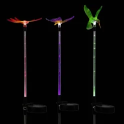 3pc Butterfly, Hummingbird, And Dragonfly Solar Fiber LED Pathway Garden Stakes - Alpine Corporation -Garden Furniture Discounts GUEST 847be3bf 75f6 4227 8c6c aa4de3c7bcca