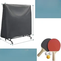 Smartpeas Outdoor Ping Pong Table Cover – PVC Coating / Glued Seams / Ventilation Openings, Gray