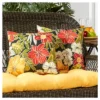 Set Of 2 Aloha Black Floral Outdoor Square Throw Pillows - Kensington Garden -Garden Furniture Discounts GUEST 8675c14d ca93 4467 ae05 450ccb8b201f
