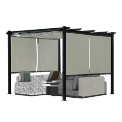 Aoodor 10 X 10 Ft Outdoor Pergola With Retractable Canopy, Aluminum Frame, 4 Pieces Patio Sun Shade Shelter For Backyard, Deck -Garden Furniture Discounts GUEST 8680589f 34db 4d60 9ed9 85d9c6f25831