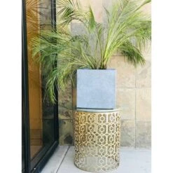 Rosemead Home & Garden, Inc. 10" Wide Kante Lightweight Modern Square Concrete/Fiberglass Indoor Outdoor Planter Box Slate Gray -Garden Furniture Discounts GUEST 8800b52d 436d 4829 a284 e722ec164f5d