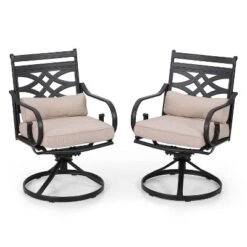 7pc Outdoor Dining Set With Svivel Chairs With Cushions & Large Metal Rectangle Table With Umbrella Hole - Captiva Designs 28 7pc Outdoor Dining Set With Svivel Chairs With Cushions & Large Metal Rectangle Table With Umbrella Hole - Captiva Designs -Garden Furniture Discounts GUEST 8836fac3 eefe 457f a2b2 a8c055bbdad2