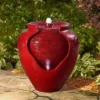 17" Indoor/Outdoor Vase Fountain Cherry Red - Alpine Corporation -Garden Furniture Discounts GUEST 88666e90 7da1 46fb 94ba d707d052c563
