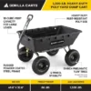 Gorilla Carts 1500 Pound Capacity Heavy Duty Poly Yard Garden Steel Dump Utility Wheelbarrow Wagon Cart With 2 In 1 Towing ATV Handle, Black -Garden Furniture Discounts GUEST 89440a60 64b1 4a5e 8960 f692d6b3e758