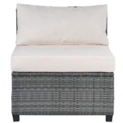 8pc Wicker Patio Conversation Set With Cushions - Beige - GODEER -Garden Furniture Discounts GUEST 8a272f40 501c 4b70 8b8e e7baa33de55b