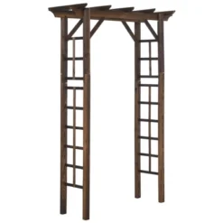 Outsunny 7' Wood Steel Outdoor Garden Arched Trellis Arbor With Natural Fir Wood & Side Panel For Climbing Vine 11 Outsunny 7' Wood Steel Outdoor Garden Arched Trellis Arbor With Natural Fir Wood & Side Panel For Climbing Vine -Garden Furniture Discounts GUEST 8ac79f18 61be 470d 88ba 92630159b8ed