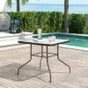 Outdoor Square Dining Table With Umbrella Hole - Crestlive Products -Garden Furniture Discounts GUEST 8ade31d5 ac3c 42fc a6d1 da5e5f8603e7