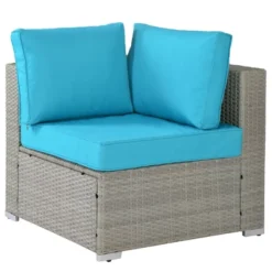 7pc Wicker Patio Conversation Set With Pillows & Cushion - Gray/Blue - GODEER 17 7pc Wicker Patio Conversation Set With Pillows & Cushion - Gray/Blue - GODEER -Garden Furniture Discounts GUEST 8b0ae97f c1fb 4c07 9b0f 0fb3f250a7cd