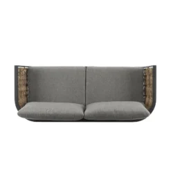 Ashby Loveseat - Gray/Black/Natural - Linon -Garden Furniture Discounts GUEST 8b5c5502 75f9 44ac 998e f1dbb33d1363