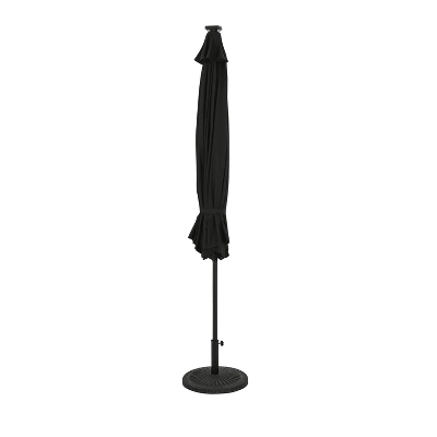 11' X 11' Calypso II Market Patio Umbrella With Solar LED Strip Lights Black - Island Umbrella 6 11' X 11' Calypso II Market Patio Umbrella With Solar LED Strip Lights Black - Island Umbrella - Image 4