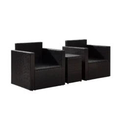 Palm Harbor 3pc All-Weather Wicker Patio Conversation Set Gray - Crosley -Garden Furniture Discounts GUEST 8d028f95 6750 45a6 9b58 d5aaeccbcb12