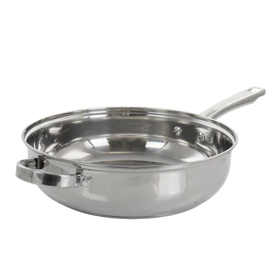 Oster® Oster Sangerfield 3 Piece 4 Quart Stainless Steel Saute Pan With Lid And Splatter Guard 5 Oster® Oster Sangerfield 3 Piece 4 Quart Stainless Steel Saute Pan With Lid And Splatter Guard - Image 3
