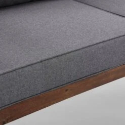 Saybrook Modern Metal And Wood Patio Loveseat - Gray/Dark Brown - Saracina Home -Garden Furniture Discounts GUEST 8ebe81a5 449a 4cda b83f 3d9bc9da3073