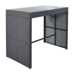 5pc Outdoor Rattan Bar Set With Stools & Cushions- Gray - WELLFOR 23 5pc Outdoor Rattan Bar Set With Stools & Cushions- Gray - WELLFOR -Garden Furniture Discounts GUEST 8f12a406 96d6 4153 852e b77c67daa618