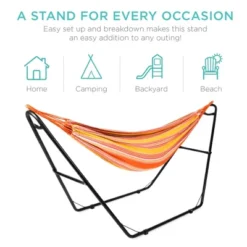 Best Choice Products Outdoor Adjustable Steel Hammock Stand For 9-14ft Hammocks W/ Hooks, Carrying Bag, 450lb Capacity -Garden Furniture Discounts GUEST 8f3844ce 3823 437c 94eb b610b79bfaea