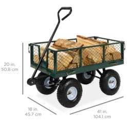 Best Choice Products Heavy-Duty Steel Garden Wagon Lawn Utility Cart W/ 400lb Capacity, Removable Sides, Handle -Garden Furniture Discounts GUEST 8f3f5b90 73b8 49ed 95a3 40a223b4f47c