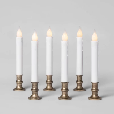 6ct Battery Operated LED Christmas Candolier Warm White With Brushed Silver Base - Wondershop™ 3 6ct Battery Operated LED Christmas Candolier Warm White With Brushed Silver Base - Wondershop™