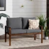 Saybrook Modern Metal And Wood Patio Loveseat - Gray/Dark Brown - Saracina Home 2 Saybrook Modern Metal And Wood Patio Loveseat - Gray/Dark Brown - Saracina Home -Garden Furniture Discounts GUEST 8ff87f0d 19b8 4025 af14 760342db1bc6
