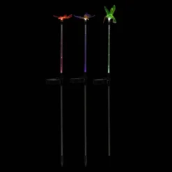3pc Butterfly, Hummingbird, And Dragonfly Solar Fiber LED Pathway Garden Stakes - Alpine Corporation -Garden Furniture Discounts GUEST 90116c07 f865 4dc2 898d d1dff4c084f6