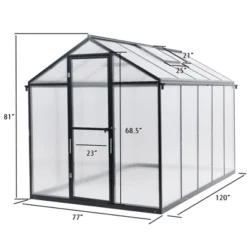 Aoodor Walk-In Greenhouse Polycarbonate Panel Hobby Greenhouses With Aluminum Frame Heavy Duty 13 Aoodor Walk-In Greenhouse Polycarbonate Panel Hobby Greenhouses With Aluminum Frame Heavy Duty -Garden Furniture Discounts GUEST 907882a5 ed92 4eb3 b0a9 67a613807a7c