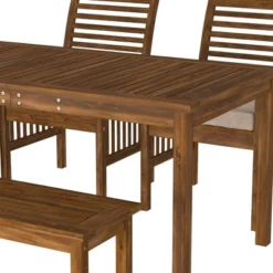 Ravenscroft 4pc Acacia Wood Patio Dining Set - Saracina Home -Garden Furniture Discounts GUEST 914c6e42 17c0 45e7 8628 77dcc0056746