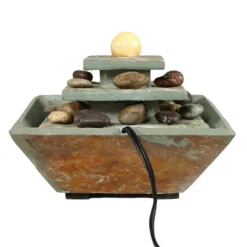 Sunnydaze Decor Sunnydaze Indoor Home Office Slate And Polished Stone Ball Tiered Tabletop Water Fountain With LED Light - 8" 19 Sunnydaze Decor Sunnydaze Indoor Home Office Slate And Polished Stone Ball Tiered Tabletop Water Fountain With LED Light - 8" -Garden Furniture Discounts GUEST 916cbbaa 1e58 47b7 be3d 843fe57d332c